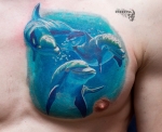 Видео Секс Русской Тату Дельфин На Животе